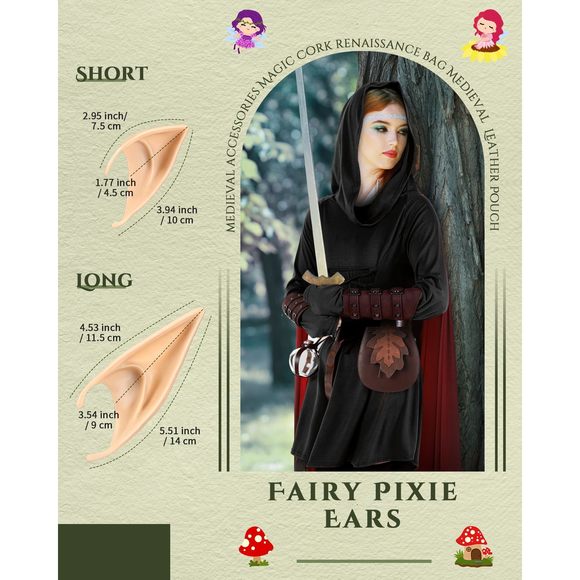 Women Renaissance Fairy Costume Set Medieval Vintage Hooded Robe Dress Elf💛 - Picture 3 of 6